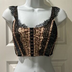 VICTORIAS SECRET DREAM ANGELS UNLINED CORSET BUSTIER BRA TOP SIZE S